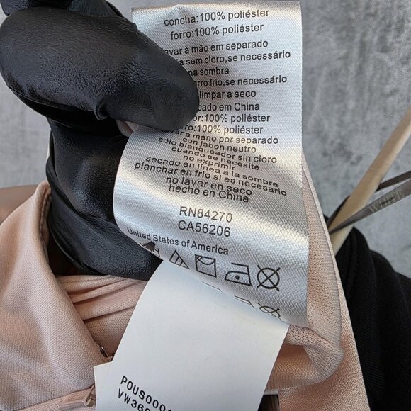 White by Vera Wang Gown Womens 4 Blush One Shoulder Formal Maxi Dress VW360513 - Picture 12 of 13